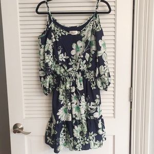Eliza J Cold Shoulder Floral Dress